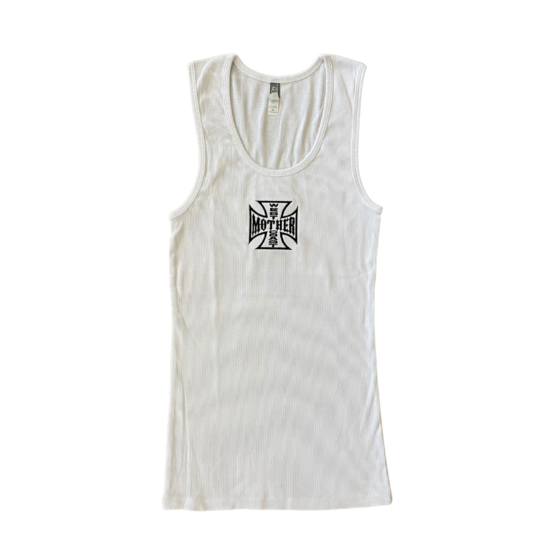 West Coast Mother Embroidered White Tank (Final Sale)